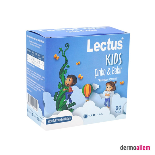 Takviye Edici GıdalarTab İlaçTab Lectus Kids Çinko ve Bakır 60 Saşe
