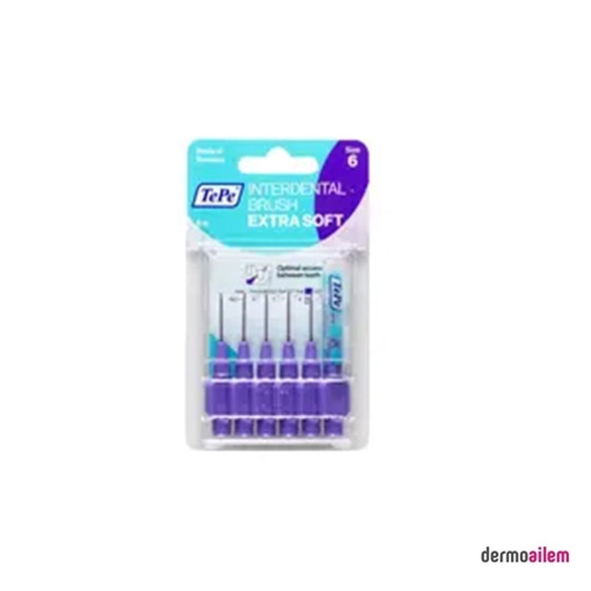 Arayüz FırçalarıTePeTePe Arayüz Fırçası 6 Numara Extra Yumuşak Blister Mor 1,1 mm T190