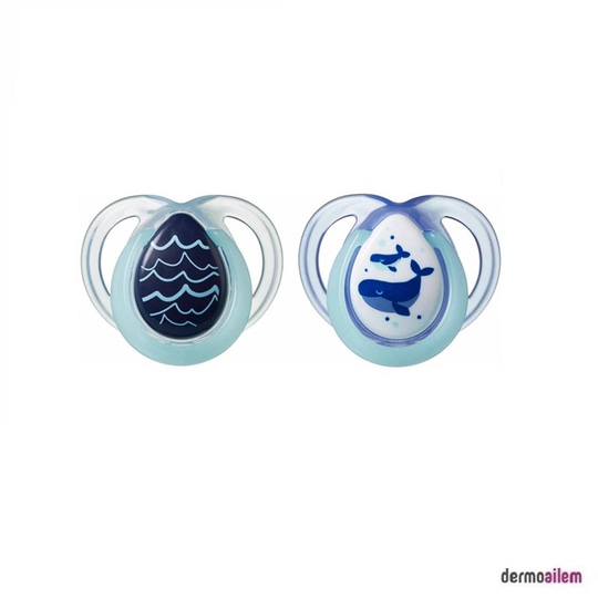Biberon & Emzik & OyuncakTommee TippeeTommee Tippee Night Time Emzik 2 Adet - 0-6 Ay Balina Desenli