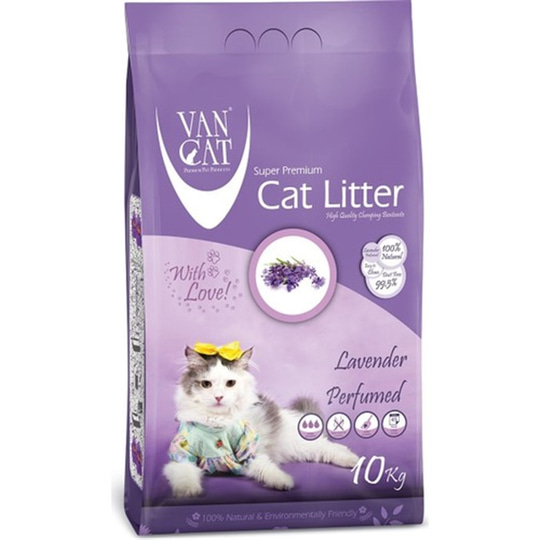 Kedi KumlarıVanCatVancat Lavanta Kokulu İnce Taneli Kedi Kumu 10 Kg