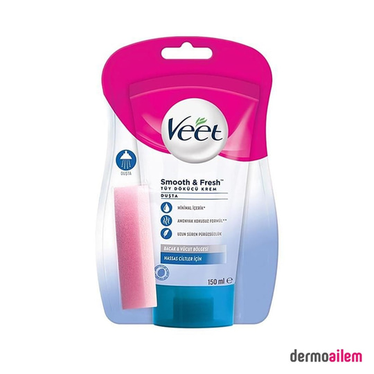 Tüy GidericilerVeetVeet Smooth & Fresh Duşta Tüy Dökücü Krem Hassas Ciltler için 150 mL