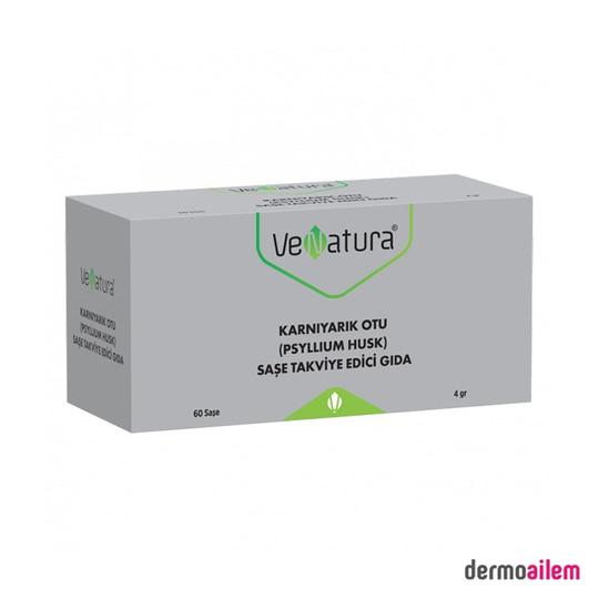 Takviye Edici GıdalarVeNaturaVeNatura Karnıyarık Otu (Psyllium Husk) 60 Saşe