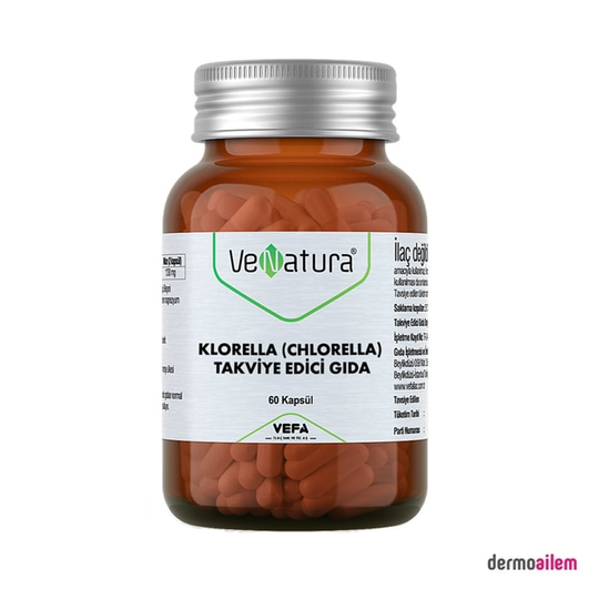 Takviye Edici GıdalarVeNaturaVenatura Klorella (Chlorella) 60 Kapsül