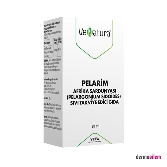 Takviye Edici GıdalarVeNaturaVenatura Pelarim Afrika Sardunyası 20 ml