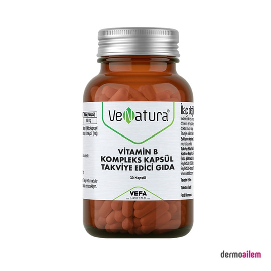 Takviye Edici GıdalarVeNaturaVenatura Vitamin B Kompleks 30 Kapsül