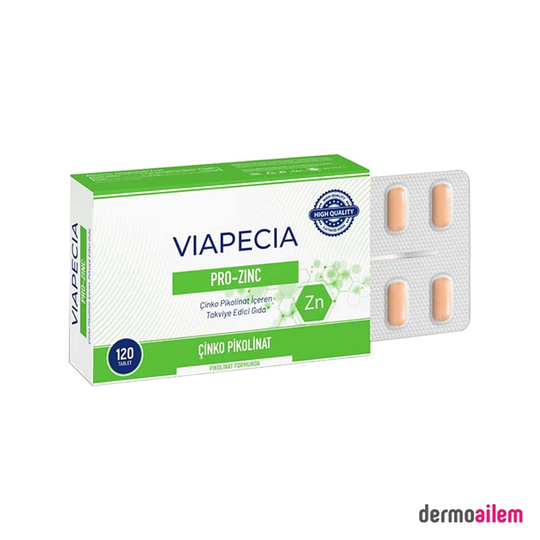 Takviye Edici GıdalarVİAPECİAViapecia Pro-Zinc Çinko Pikolinat İçeren Takviye Edici Gıda 120 Tablet