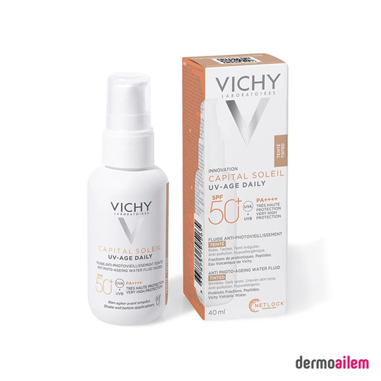 Yüz İçin Güneş ÜrünleriVichyVichy Capital Soleil UV Yaşlanma Karşıtı Güneş Kremi SPF 50 40 ml - Renkli