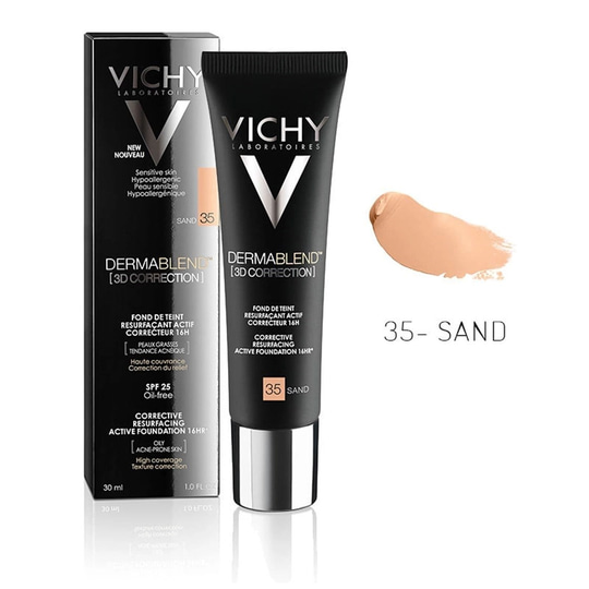 FondötenVichyVichy Dermablend 3D Correction SPF25 Oil-Free Foundation Sand 35 30ml