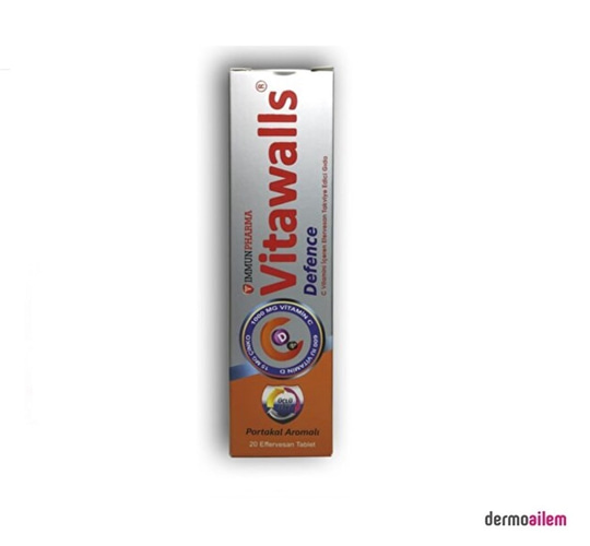 Takviye Edici GıdalarİmmunPharmaVitawalls Defence 20 Effervesan Tb (portakal Aromalı)