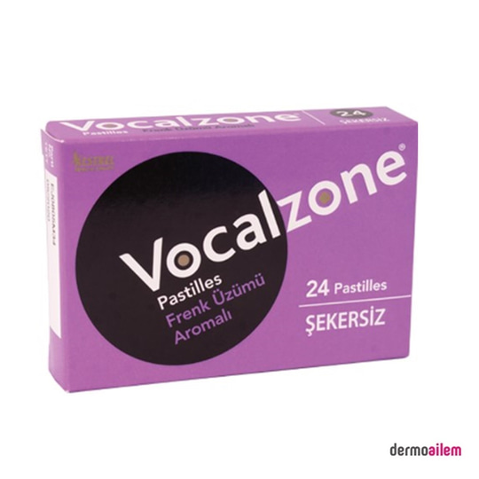 Takviye Edici GıdalarVocalzoneVocalzone Frenk Üzümü Pastil 24 Adet