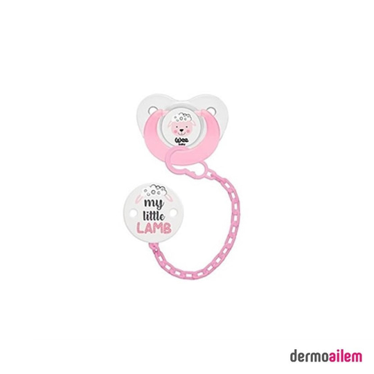 Biberon & Emzik & OyuncakWee BabyWee Baby Emzik & Askı Seti 0-6 Ay Pembe