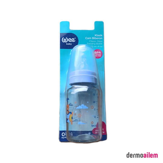 Biberon & Emzik & OyuncakWee BabyWee Baby Klasik Cam Biberon 877 125 Ml Mavi