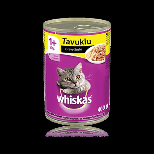 Kedi Yaş MamalarıWhiskasWhiskas Tavuklu 400 gr Yetişkin Kedi Konservesi