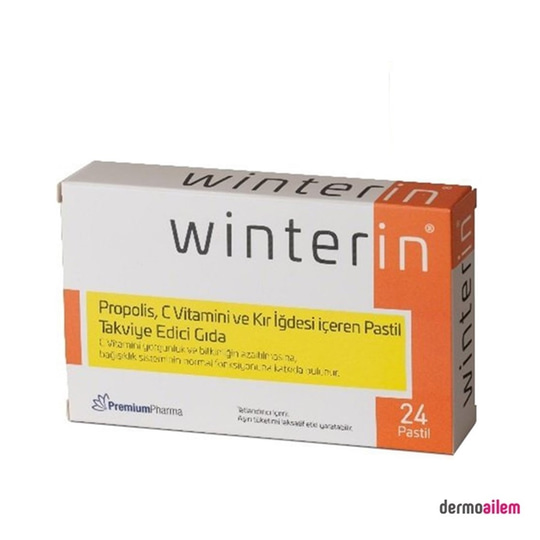 Takviye Edici GıdalarWİNTERİNWinterin Propolis C Vitamini ve Kır İğdesi içeren Pastil 24 Pastil