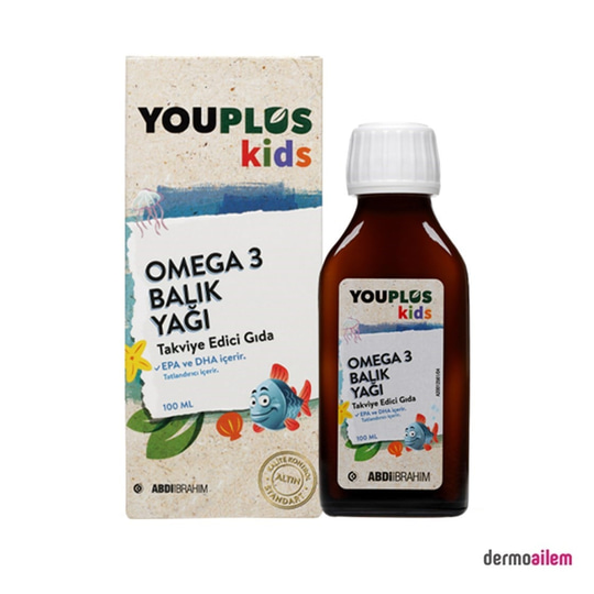 Omega 3 & Balık YağlarıAbdi İbrahimYouPlus Kids Omega-3 Balık Yağı Şurubu 100 ml