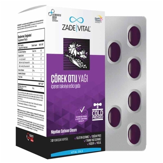 Sağlıklı YağlarZade VitalZade Vital Çörek Otu Yağı 30 Yumuşak Kapsül