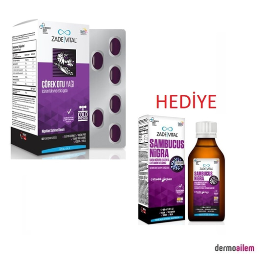 Sağlıklı YağlarZade VitalZade Vital Çörek Otu Yağı 60 Kapsül Sambucus Nigra Hediye