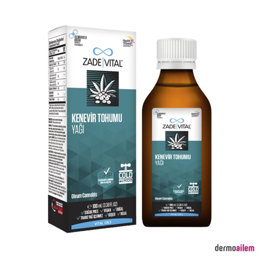 Sağlıklı YağlarZade VitalZade Vital Kenevir Tohumu Yağı 100 ml