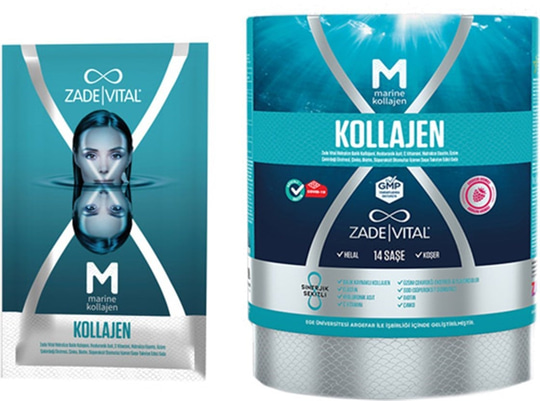 Kolajen ( Collagen )Zade VitalZade Vital Marine Collagen + Hyaluronic Acid 14 Toz Saşe