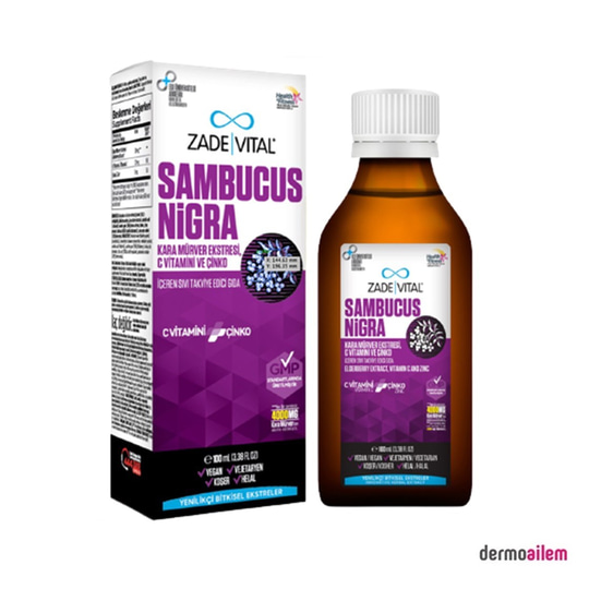 MultivitaminlerZade VitalZade Vital Sambucus Şurup 100 ml (SKT:04/2022)