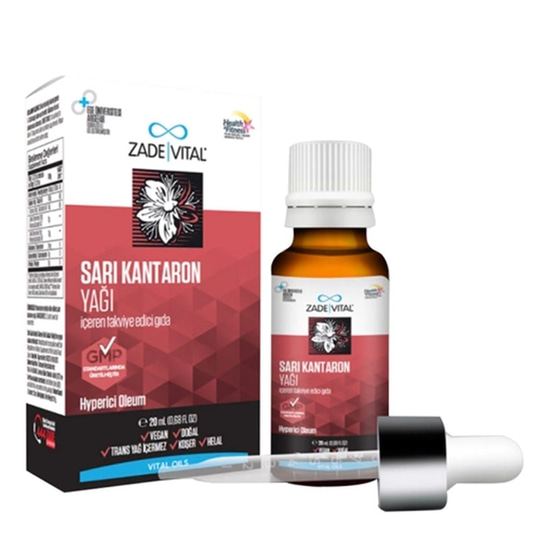 Sağlıklı YağlarZade VitalZade Vital Sarı Kantaron Yağı Cam Şişe 20ml