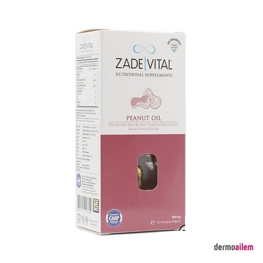 Sağlıklı YağlarZade VitalZade Vital Yer Fıstığı Yağı 800 Mg 30 Kapsül