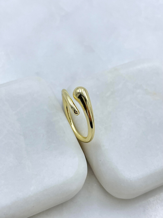 Altın Kaplama Akıntı Yüzük Gold