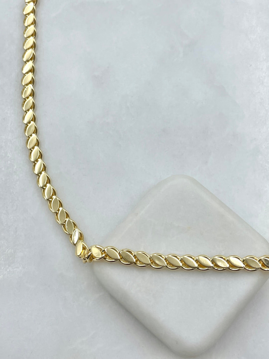 Arpa Zincir Kolye 45 cm Gold
