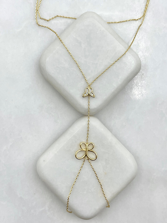 İkili Kelebek Model Şahmeran Gold