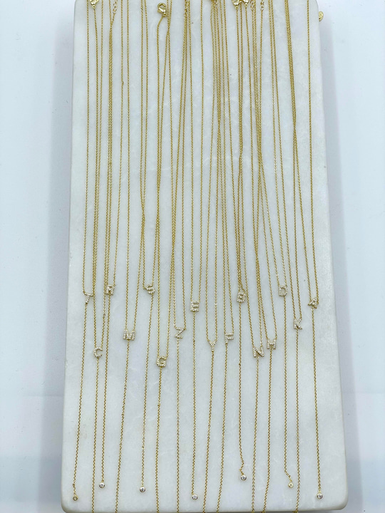 Altın Kaplama Minimal Y Model Harf Kolye Gold