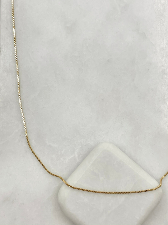 Özel Seri Basic Küp Kolye 60 cm Gold