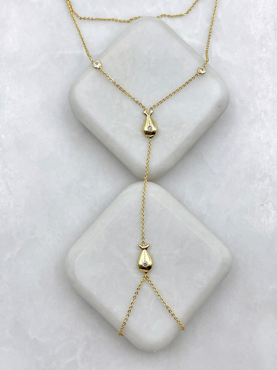 İkili Balık Model Şahmeran Gold
