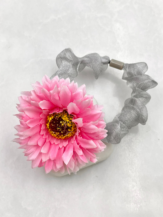 Kasımpatı Scrunchie Toka Pembe
