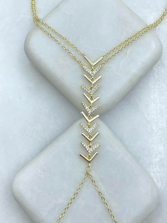 Altın Kaplama Gömme Taşlı Ok Model Şahmeran Gold