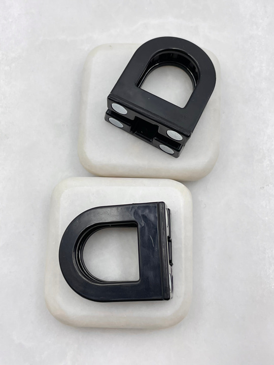 Oval Magnet Lock Toka Siyah