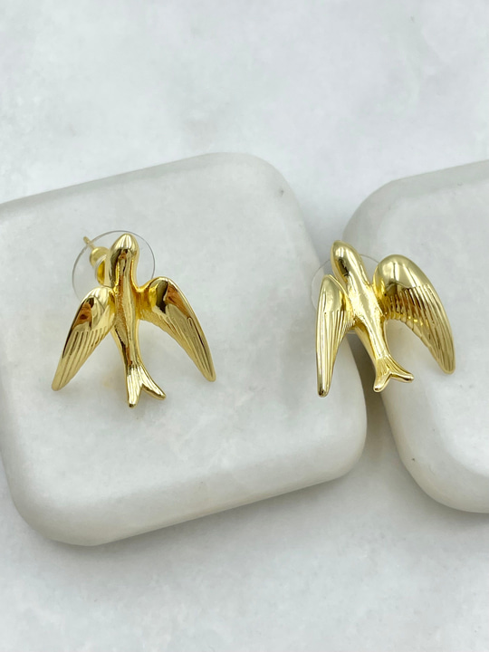 Kırlangıç Model Küpe Gold