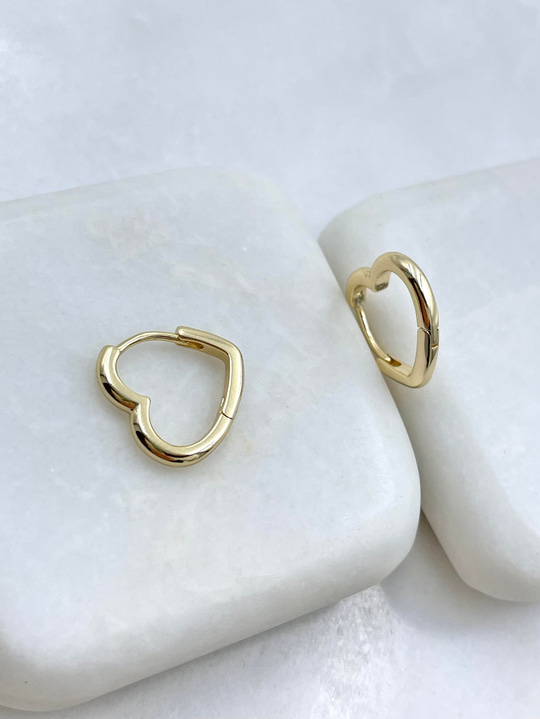 Özel Seri Kalp Model Küpe Gold