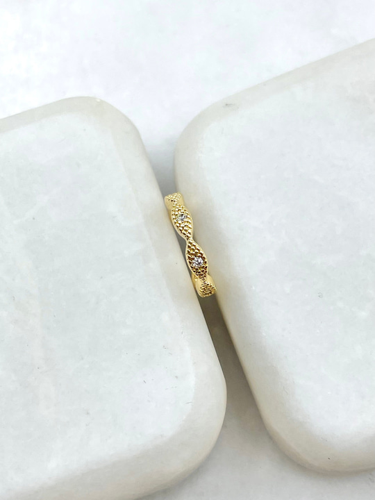 Bohem Taşlı Kıkırdak Küpe Gold