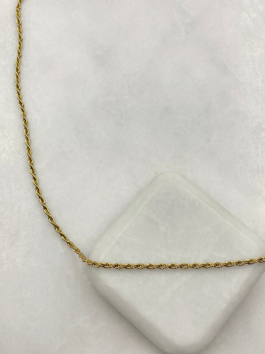 Özel Seri Minimal Burgu Zincir Kolye 45 cm Gold