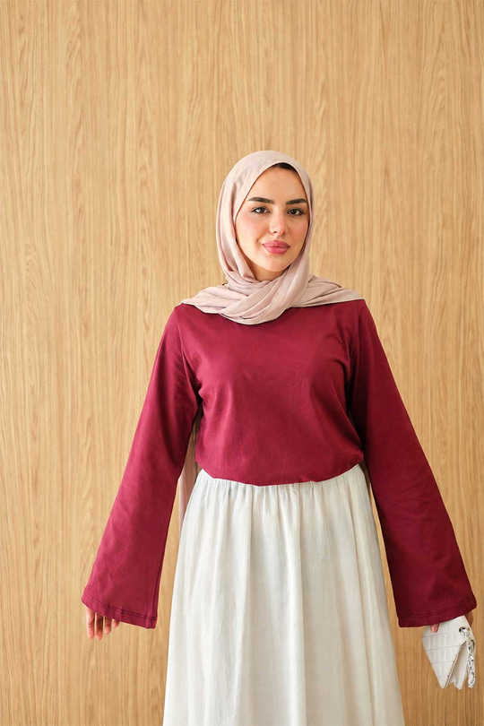 Sıfır Yaka Body Bordo