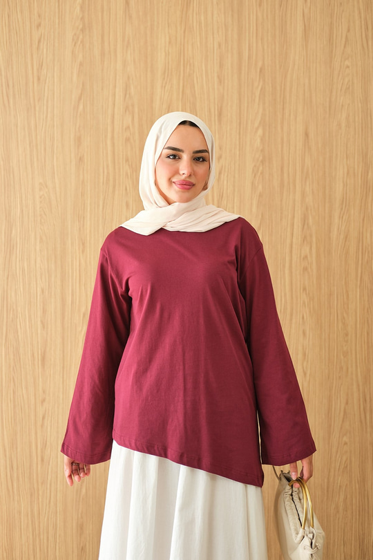 Bisiklet Yaka Body Bordo