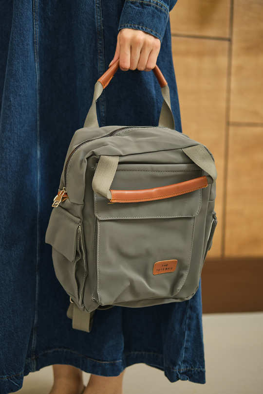 Arma Detay Sırt Çanta Gri