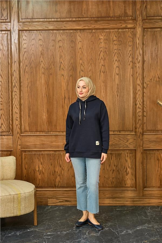 Arma Detay Sweat Lacivert