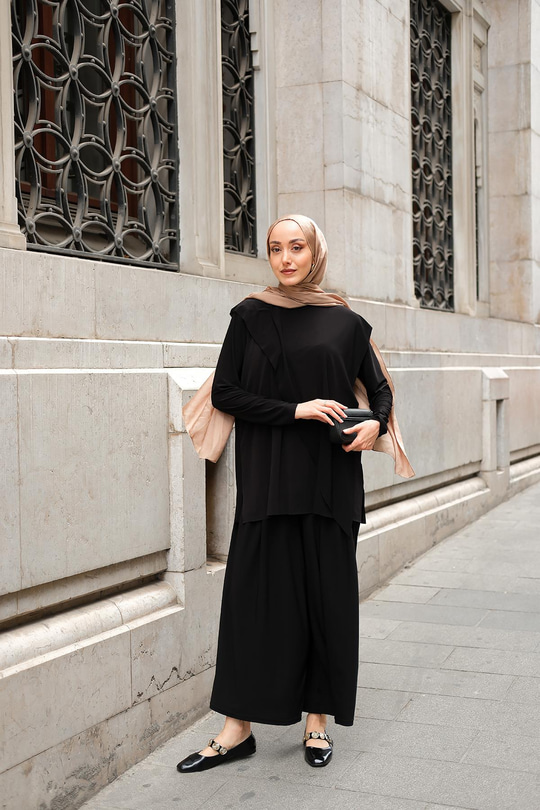 Asimetrik Salaş Takım Siyah