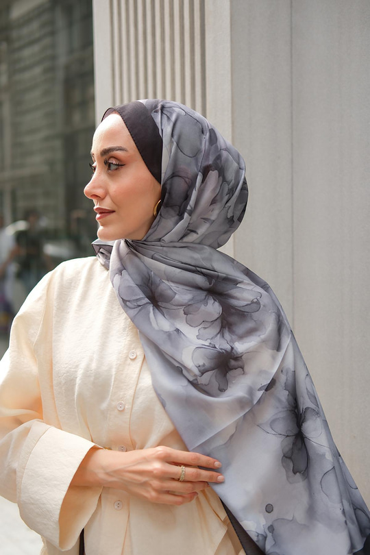 Batik Desen Soft Şal Siyah