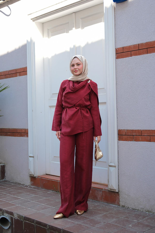 Begonya Takım Bordo