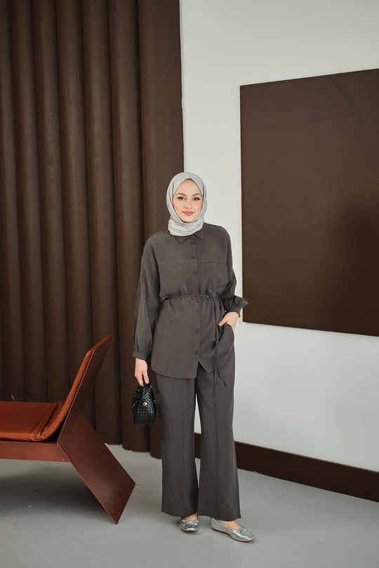 Bel Bağlamalı İkili Takım Antrasit