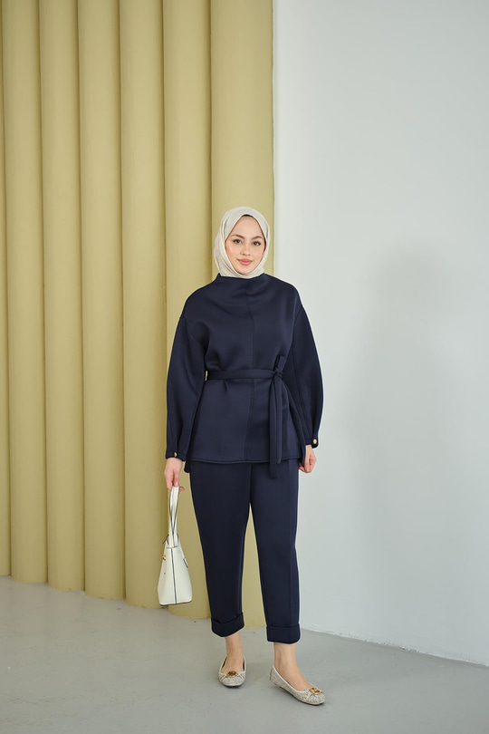 Bel Bağlamalı Takım Lacivert