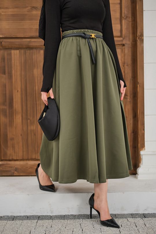 Beli Lastikli Scuba Etek Haki Yeşil