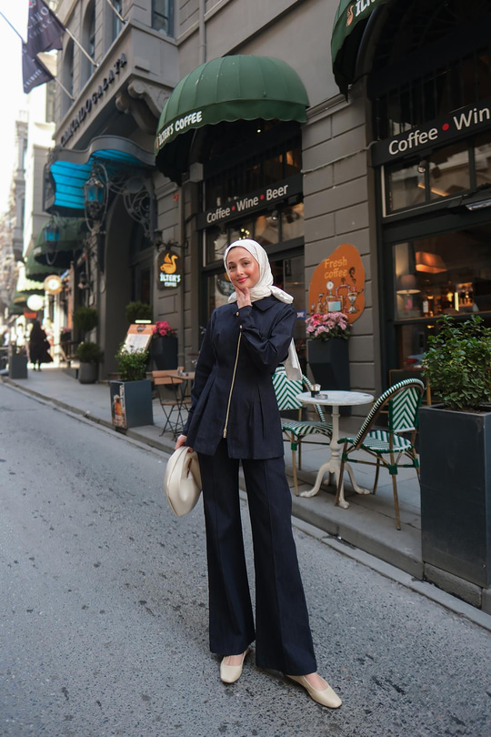 Bella Denim Pantolonlu Takım Koyu Mavi